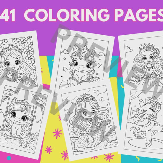 mermaid unicorn coloring pages printable