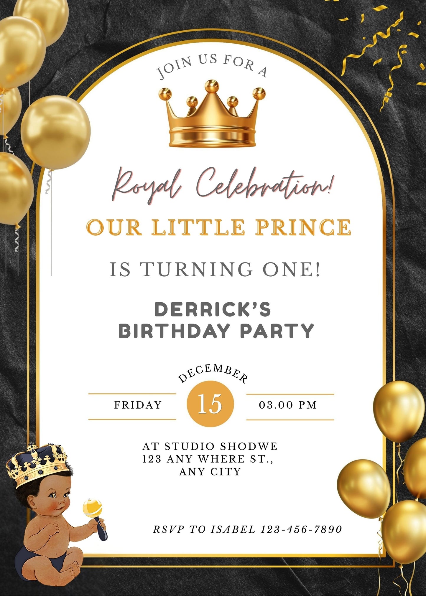 black little prince birthday party