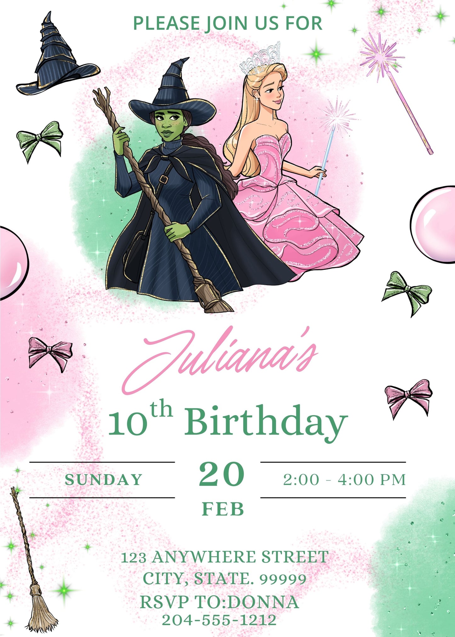 wicked sparkle invitation