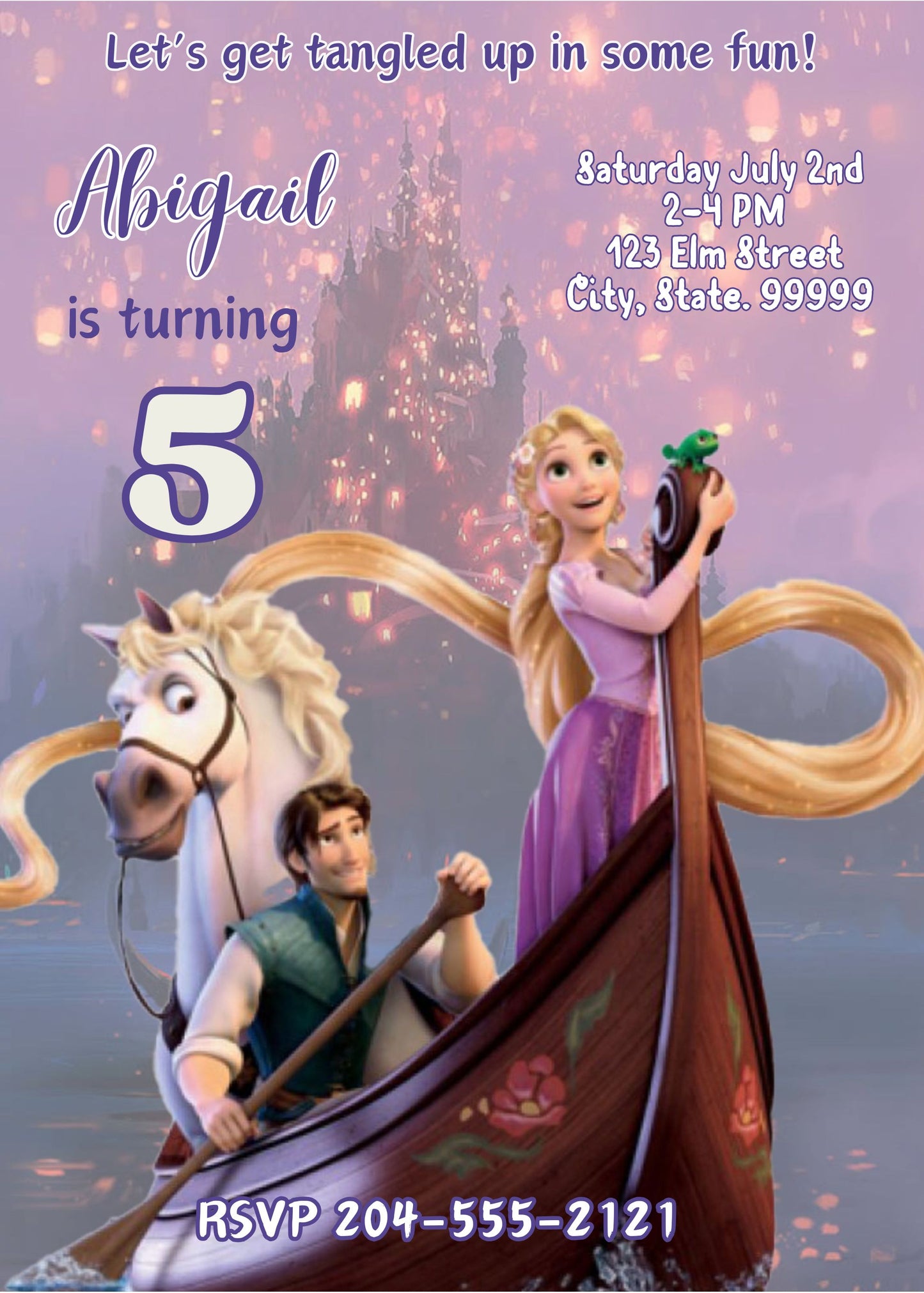 princess rapunzel birthday party