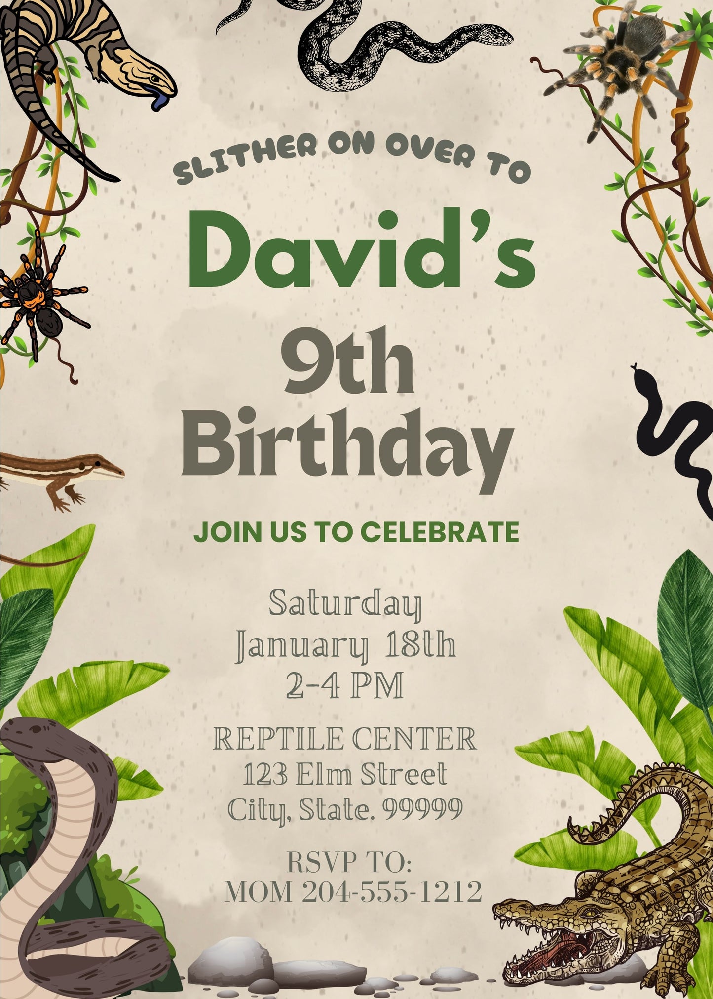 reptile birthday party ideas for kids