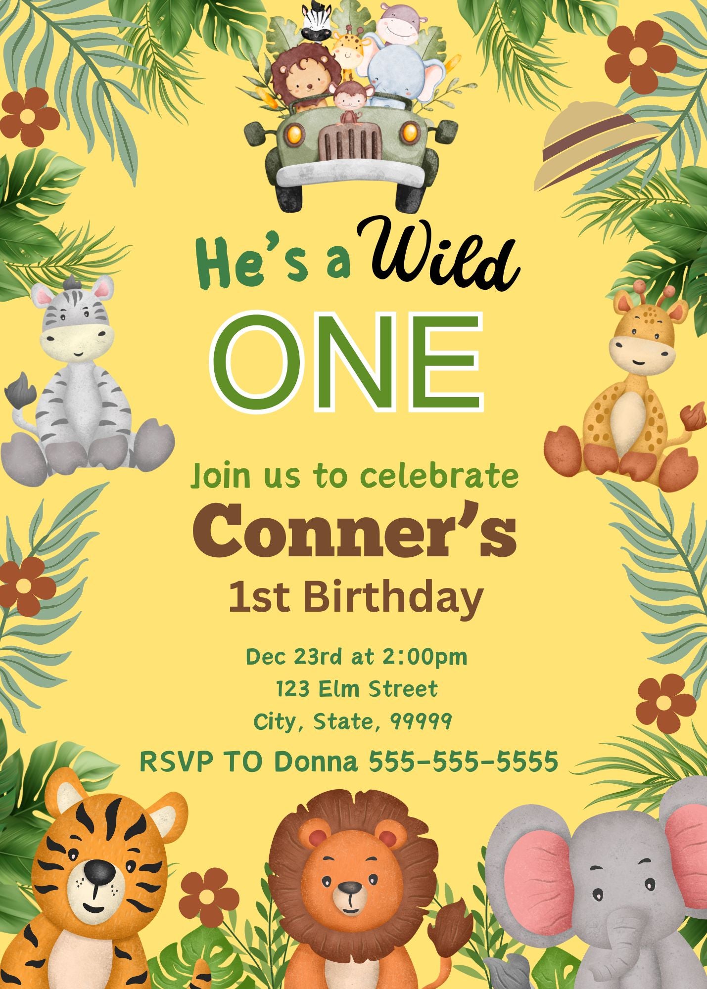 wild one birthday invitation online