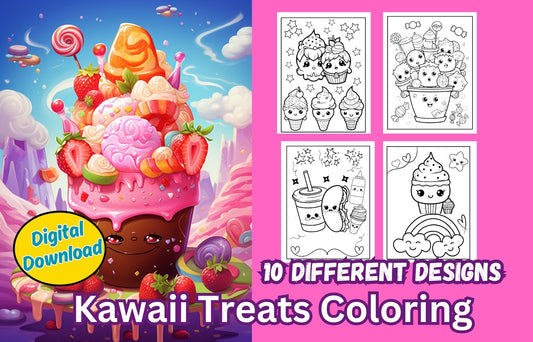 Kawaii Treats Coloring Pages