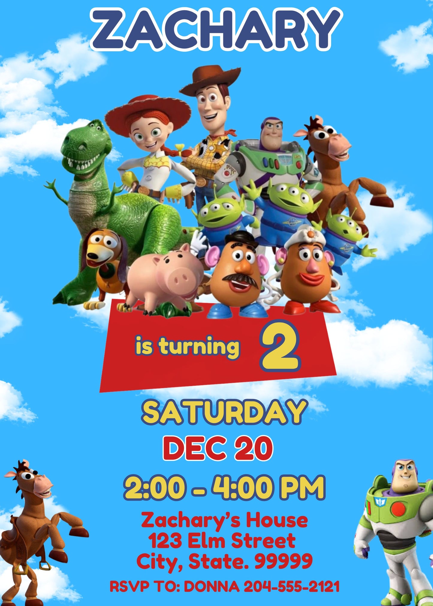 toy story birthday party ideas invites