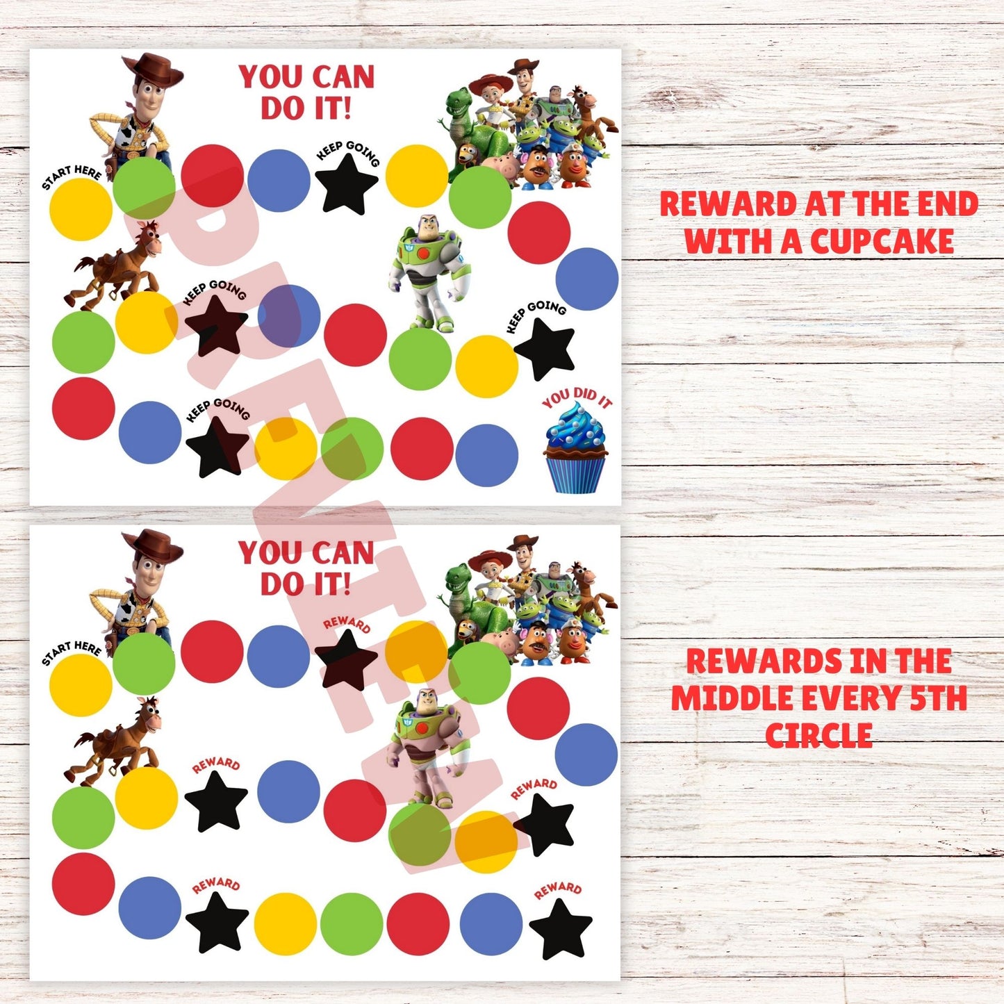 printable toy story chore chart