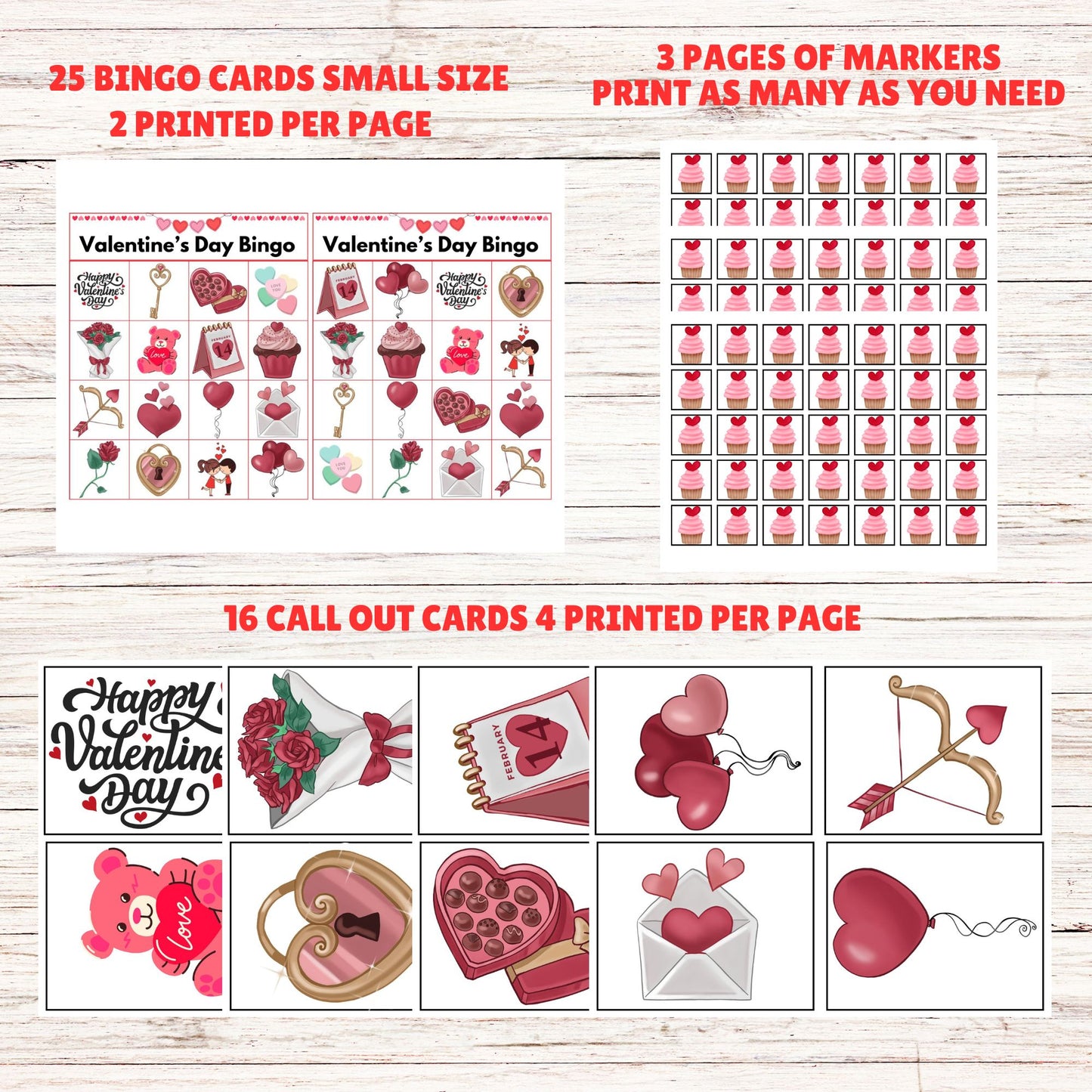 online family valentine's bingo