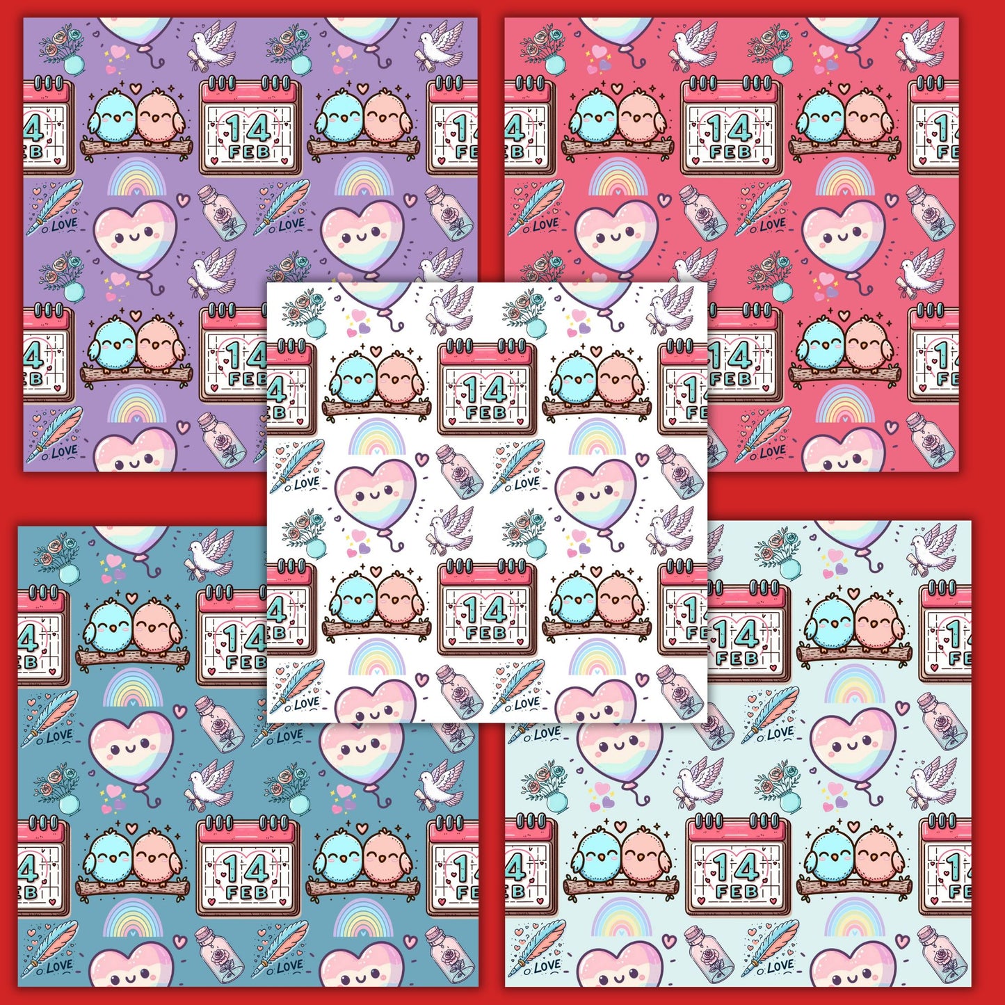 valentines day seamless pattern