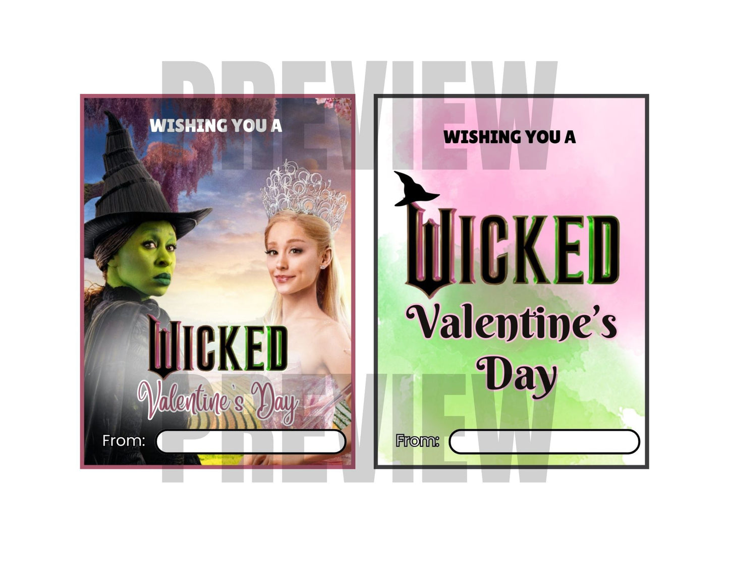 kids wicked valentine day card