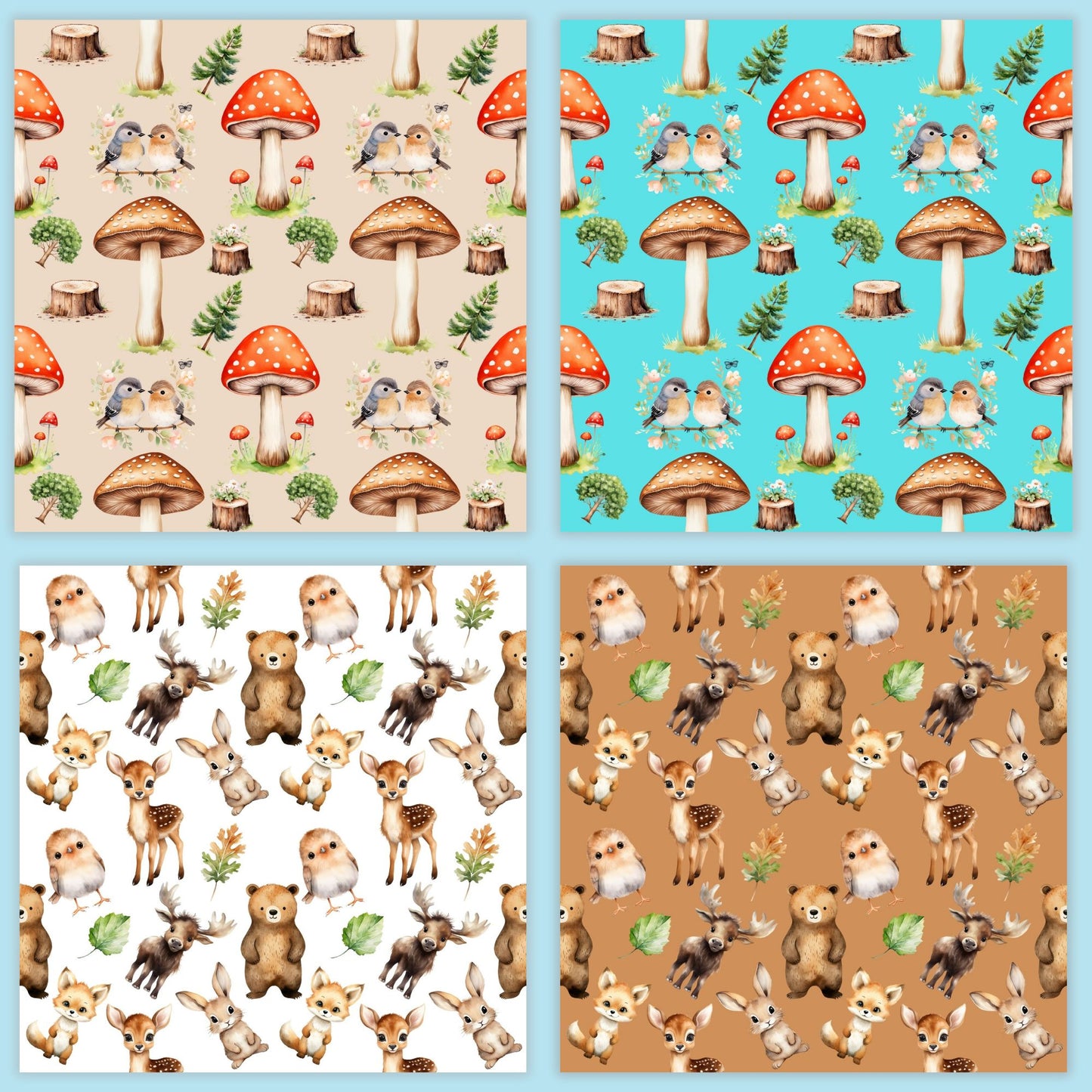 woodland seamless pattern
