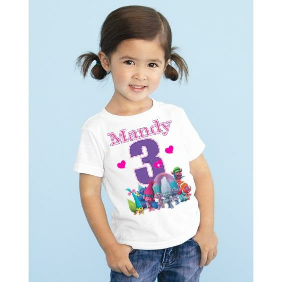 Trolls birthday hot sale girl shirt