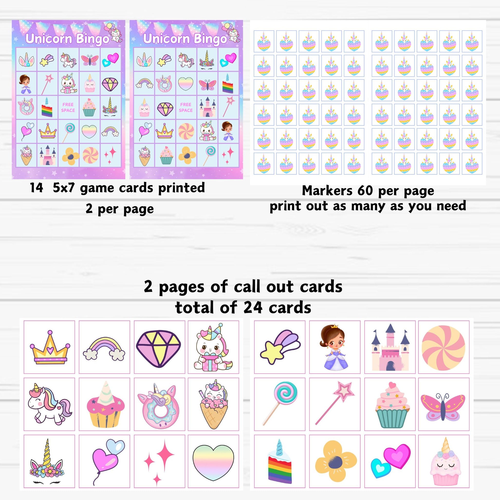 Unicorn Bingo Game for Kids or Family- Instant Download – Girly Girl Tutus unicorn-bingo-game-for-kids-or-family-instant-download-girly-girl-tutus
