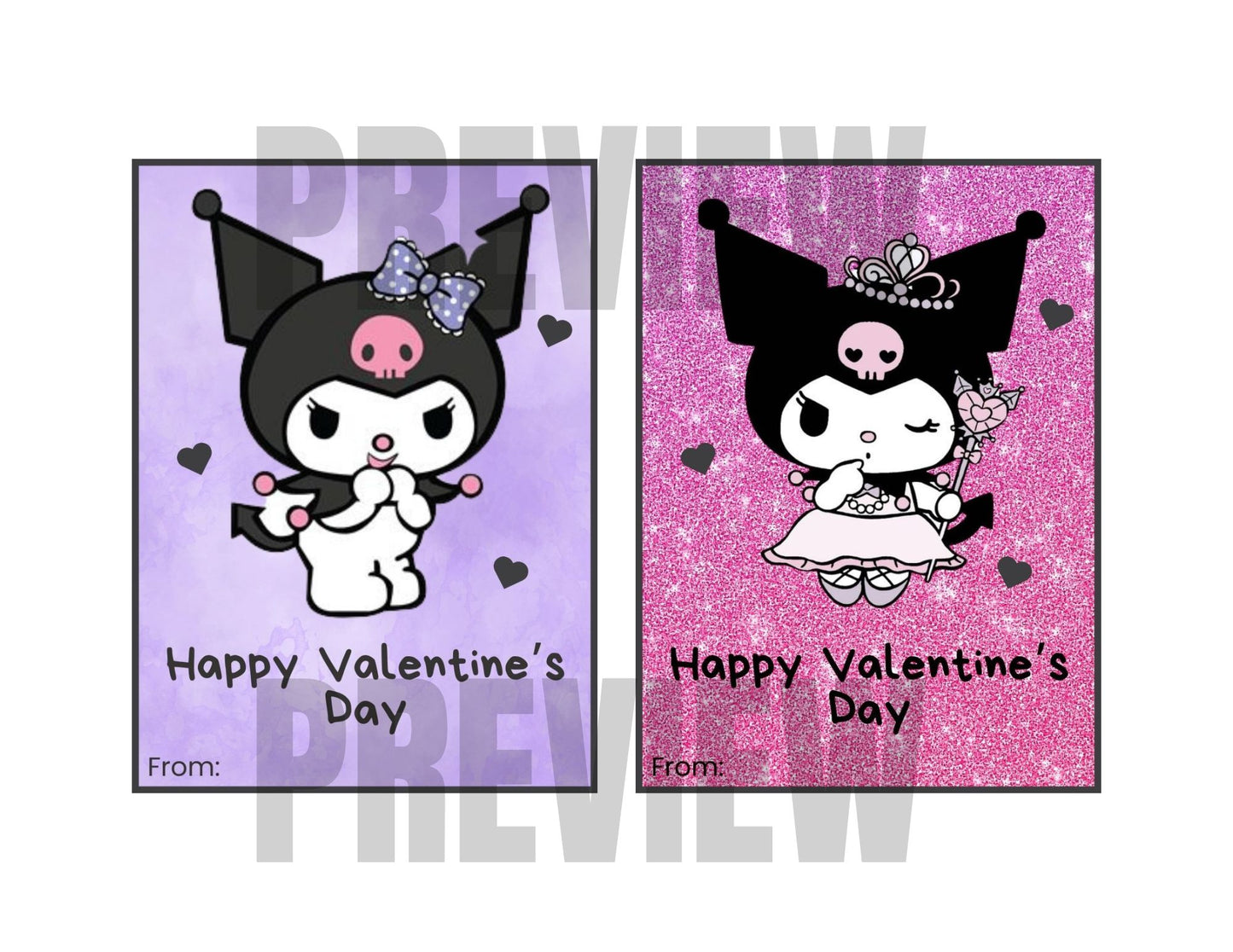 cute kuromi valentine's day card 