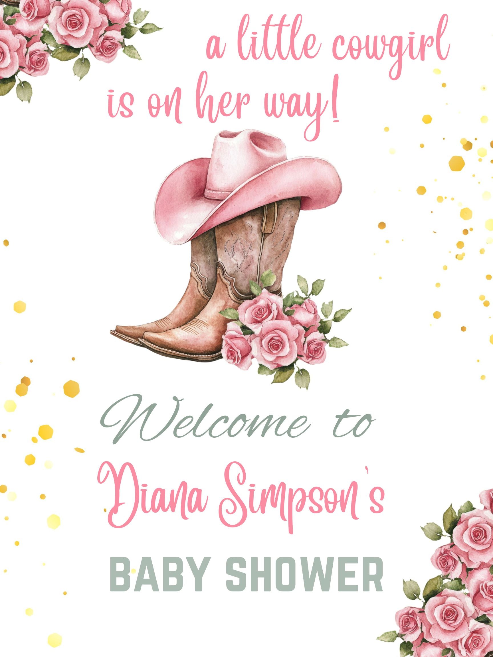 cowgirl western theme baby shower 