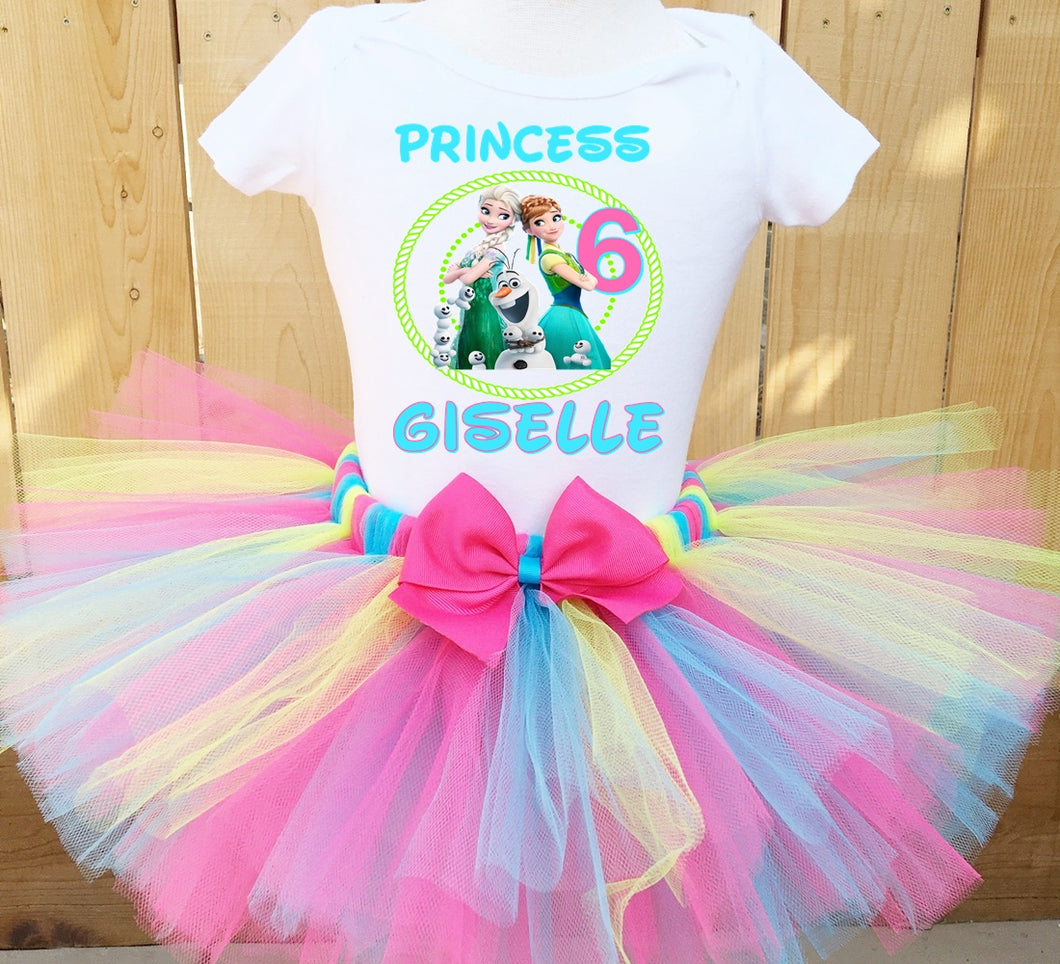 Summer Anna and Elsa Personalized Birthday Outfit