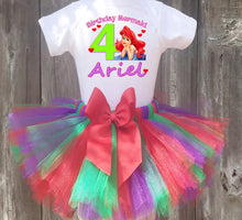 Load image into Gallery viewer, The Little Mermaid Birthday Tutu Outfit Set
