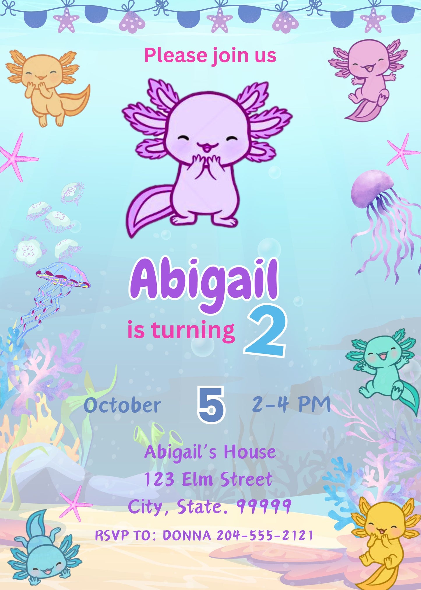 girl axoliti birthday party ideas 