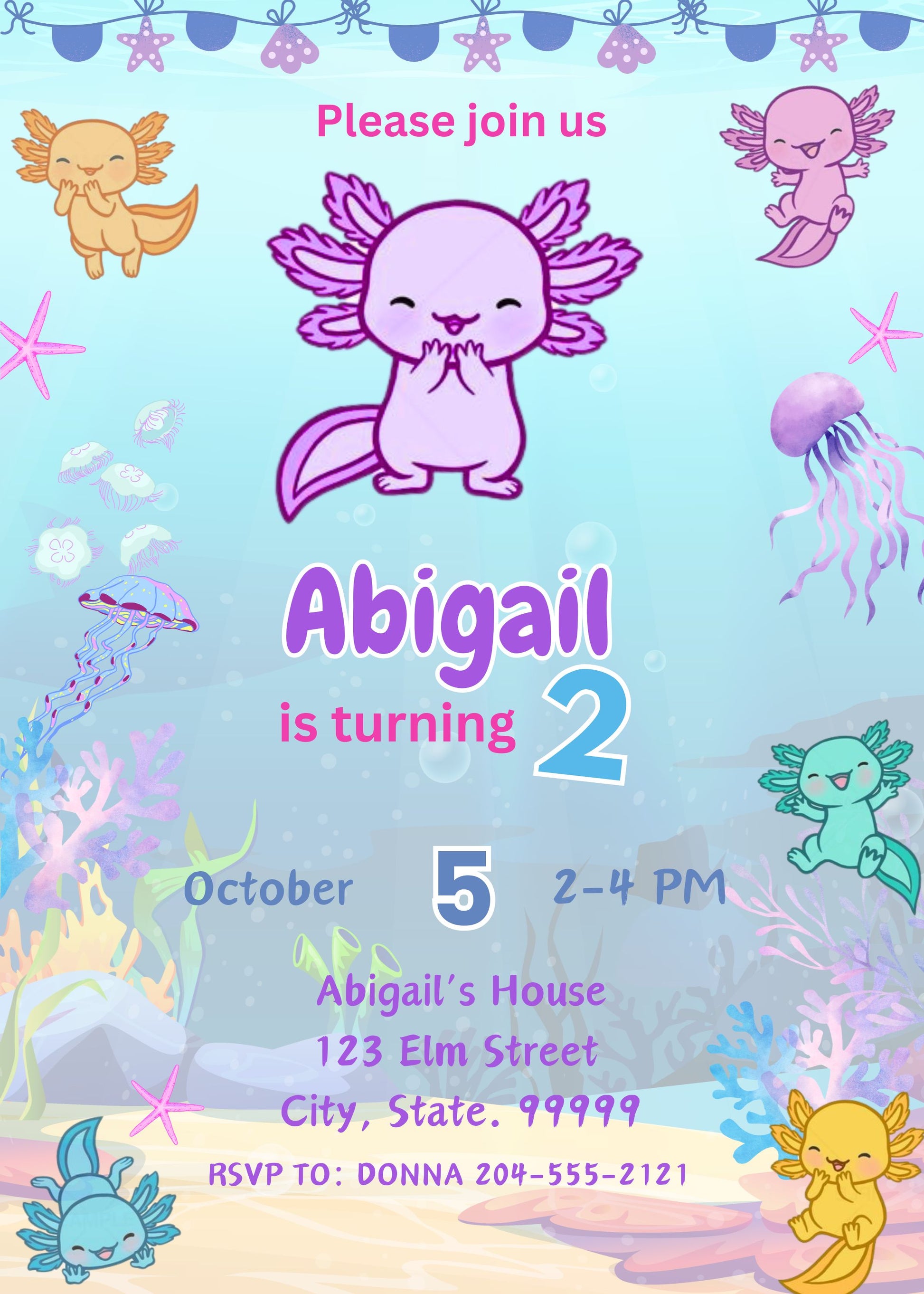 girl axoliti birthday party ideas 