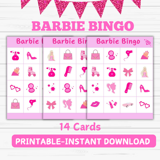Barbie Bingo Game for Kids or Family- Instant Download
