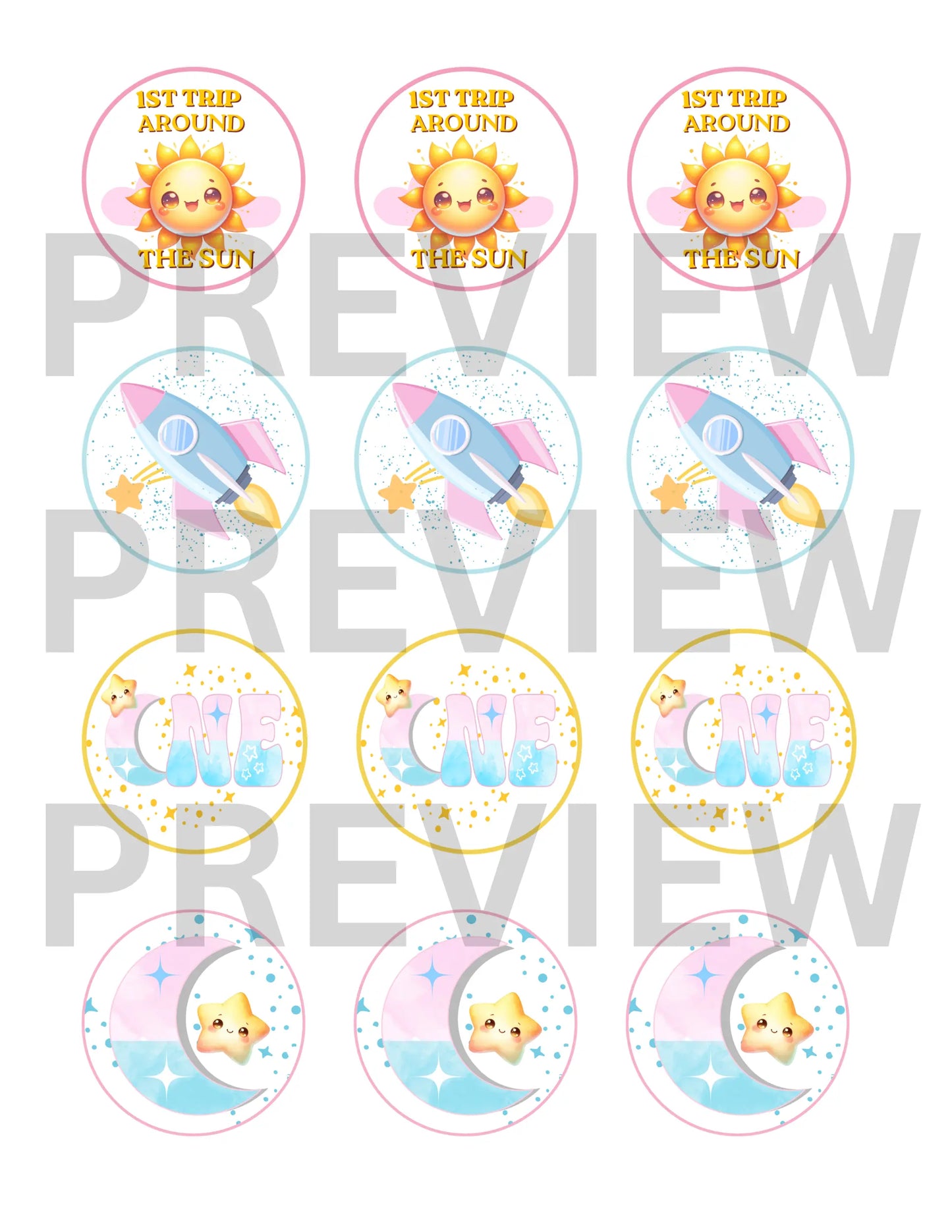 Pastel moon and sun party ideas
First trip around the sun milestone decor
