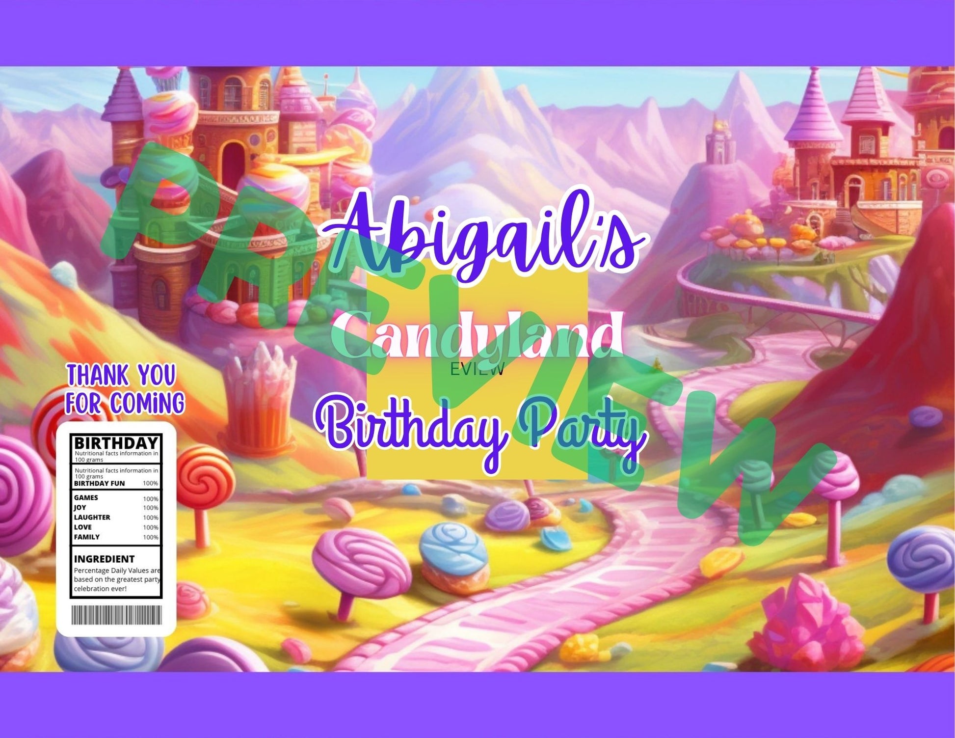 candyland birthday party bags 