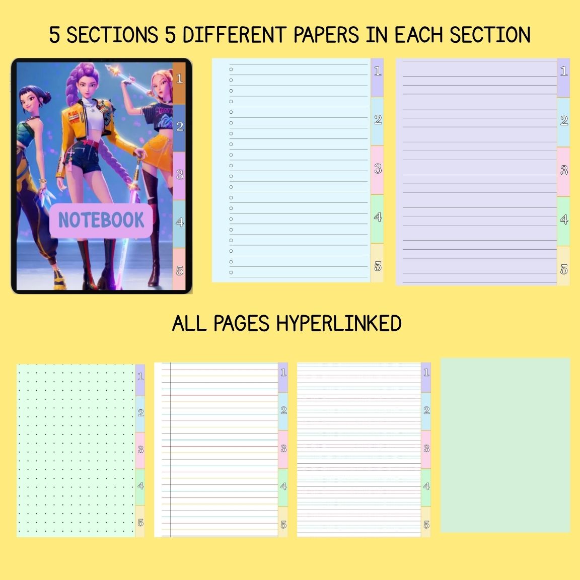 lanner, GoodNotes, Notability, iPad, Tablet, Instant Download