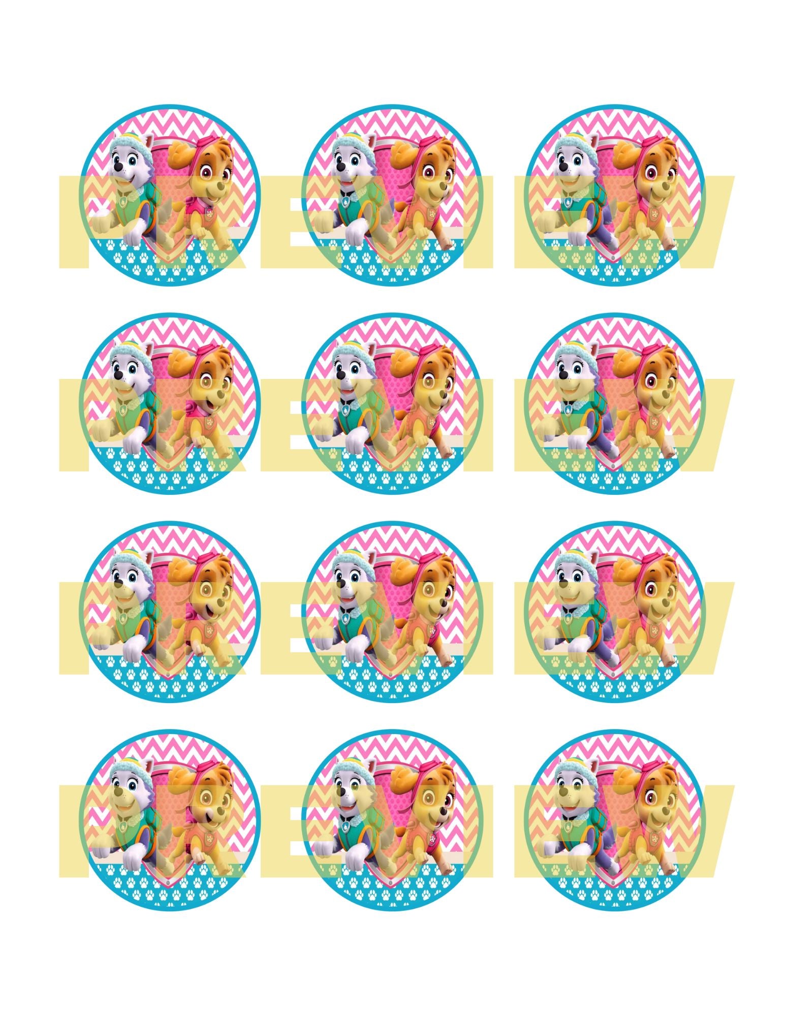 Instant download Paw Patrol birthday toppers
Printable Skye Everest birthday decorations
Digital file puppy cupcake toppers