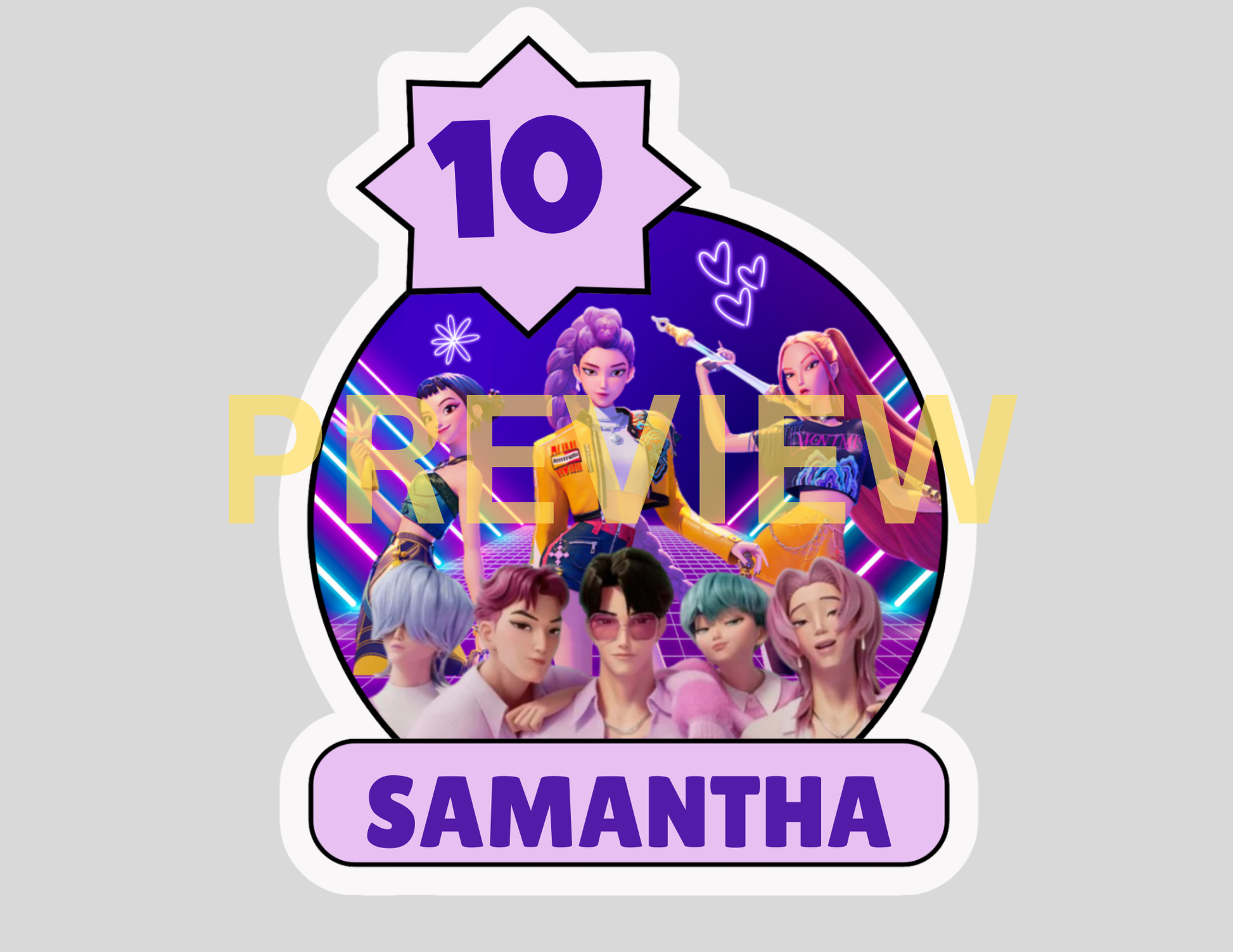 K-pop Demon Hunters, Saja Boys, Kpop cake topper