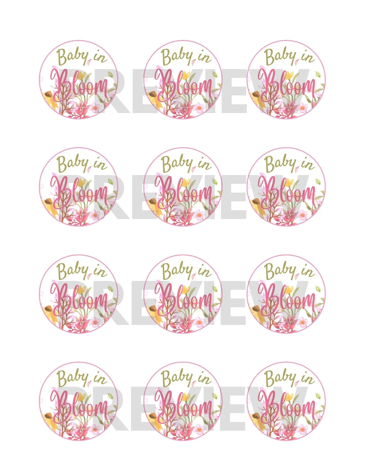 wildflower cupcake toppers printable 