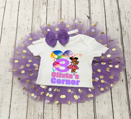 Girls Gracie's Corner Personalized Birthday Outfit