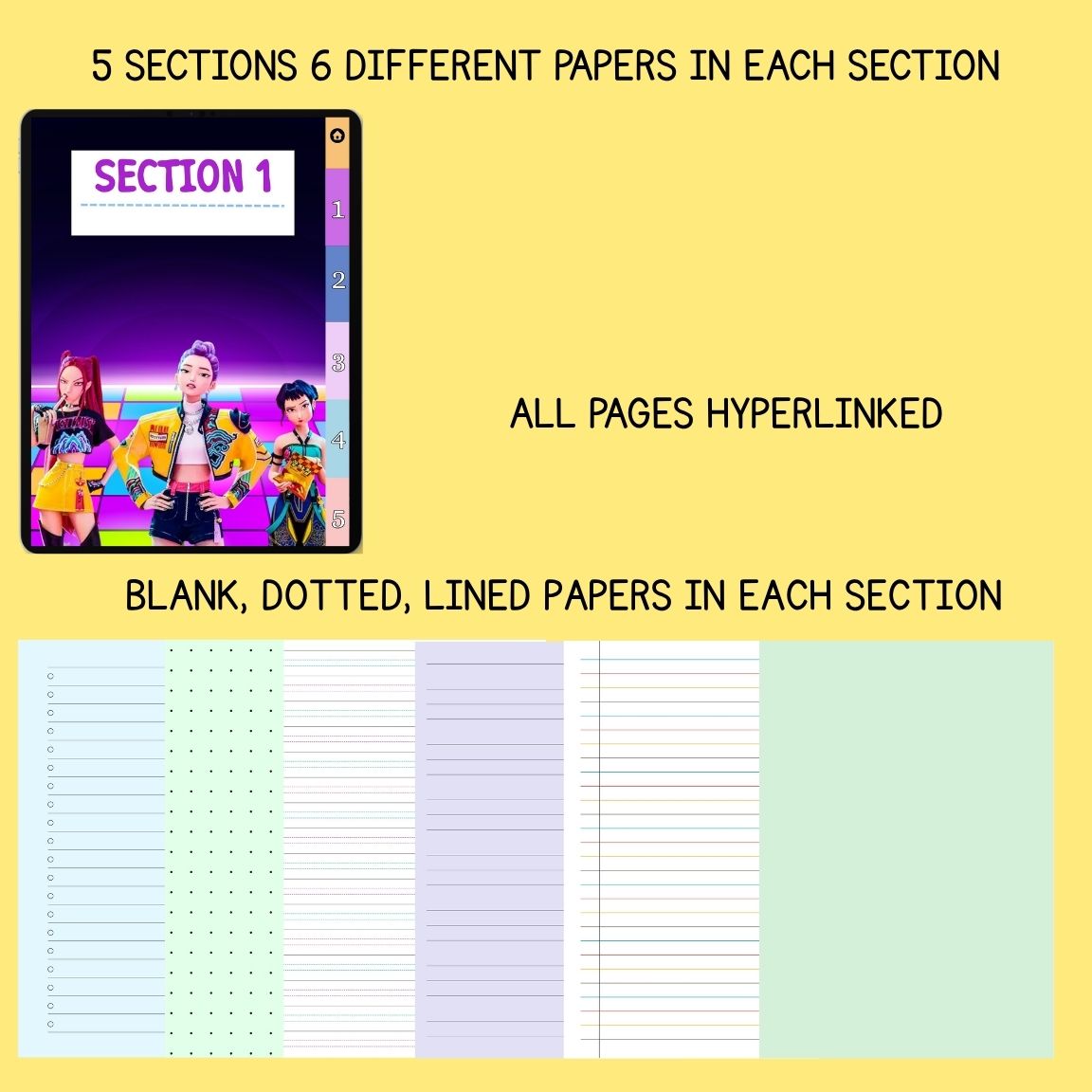 Anime Demon Hunter Journal Printable PDF