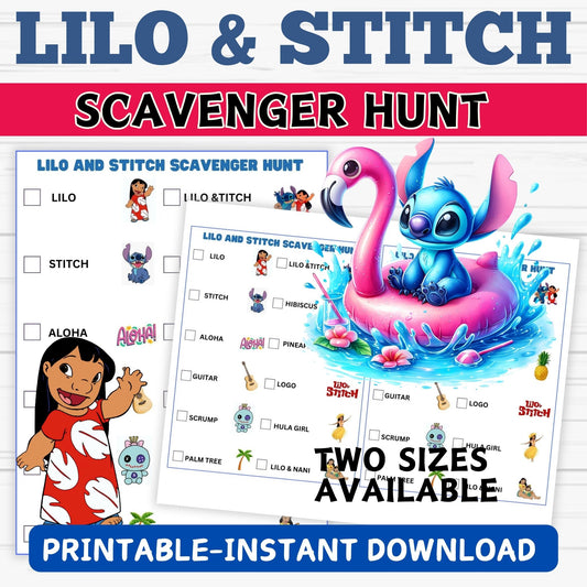 Lilo and Stitch Scavenger Hunt - Lilo and Stitch Printable