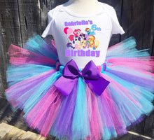 Load image into Gallery viewer, Girls My Little Pony Birthday Outfit, Customized T-shirt
