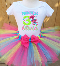 Load image into Gallery viewer, Girls Poppy Personalized Birthday Tutu Outfit Set
