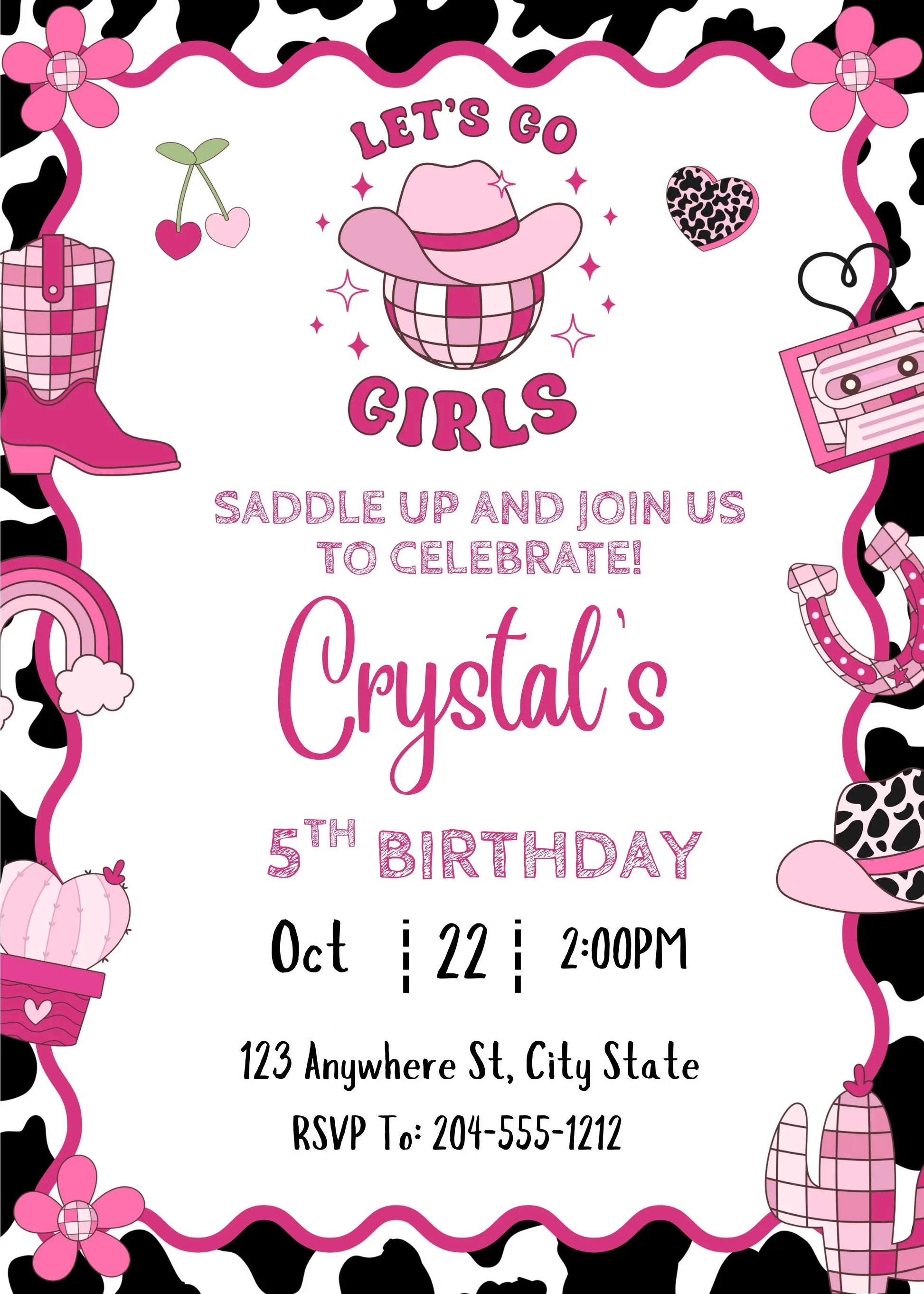 Let’s Go Girls," "Yee-Haw," "Out of this World Party," "First Rodeo".