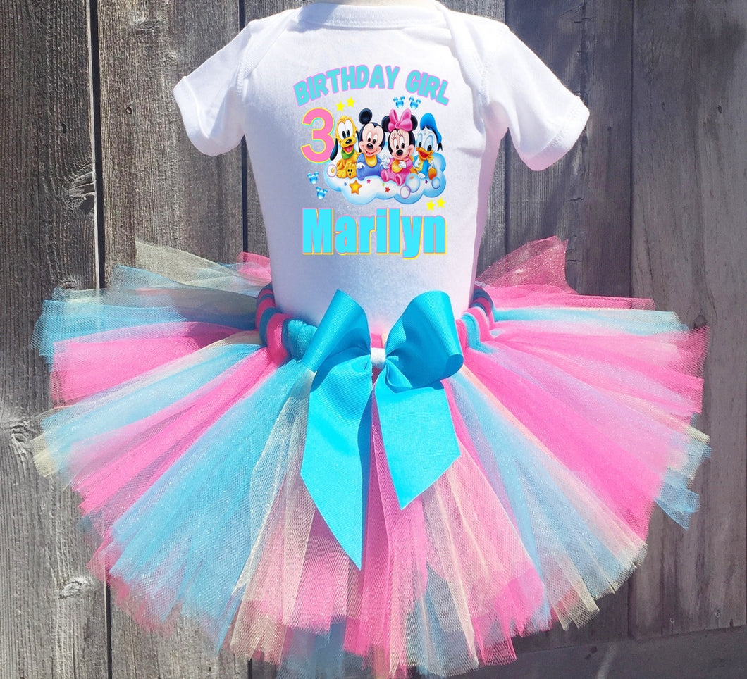 Baby Minnie and Friends Personalized Birthday Tutu Outfit Set