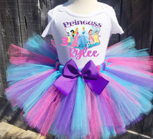 Load image into Gallery viewer, Girls Princess Birthday Tutu Outfit Set
