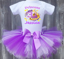 Load image into Gallery viewer, Rapunzel Personalized First Birthday Tutu Set
