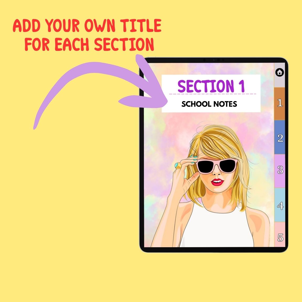 Taylor Swift songwriting digital notebook
Fearless era notability planner