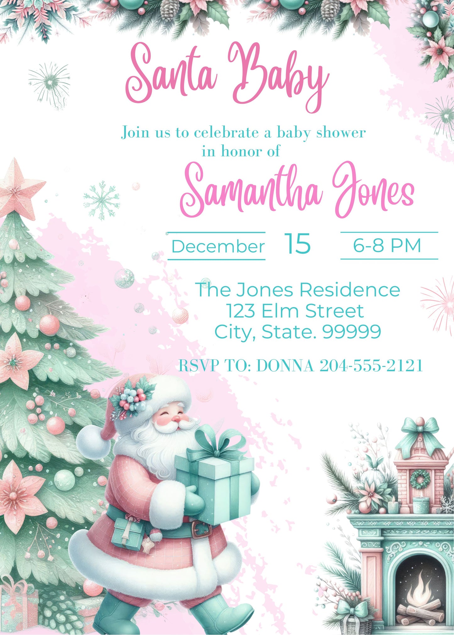 Girl Baby Shower, Winter Wonderland