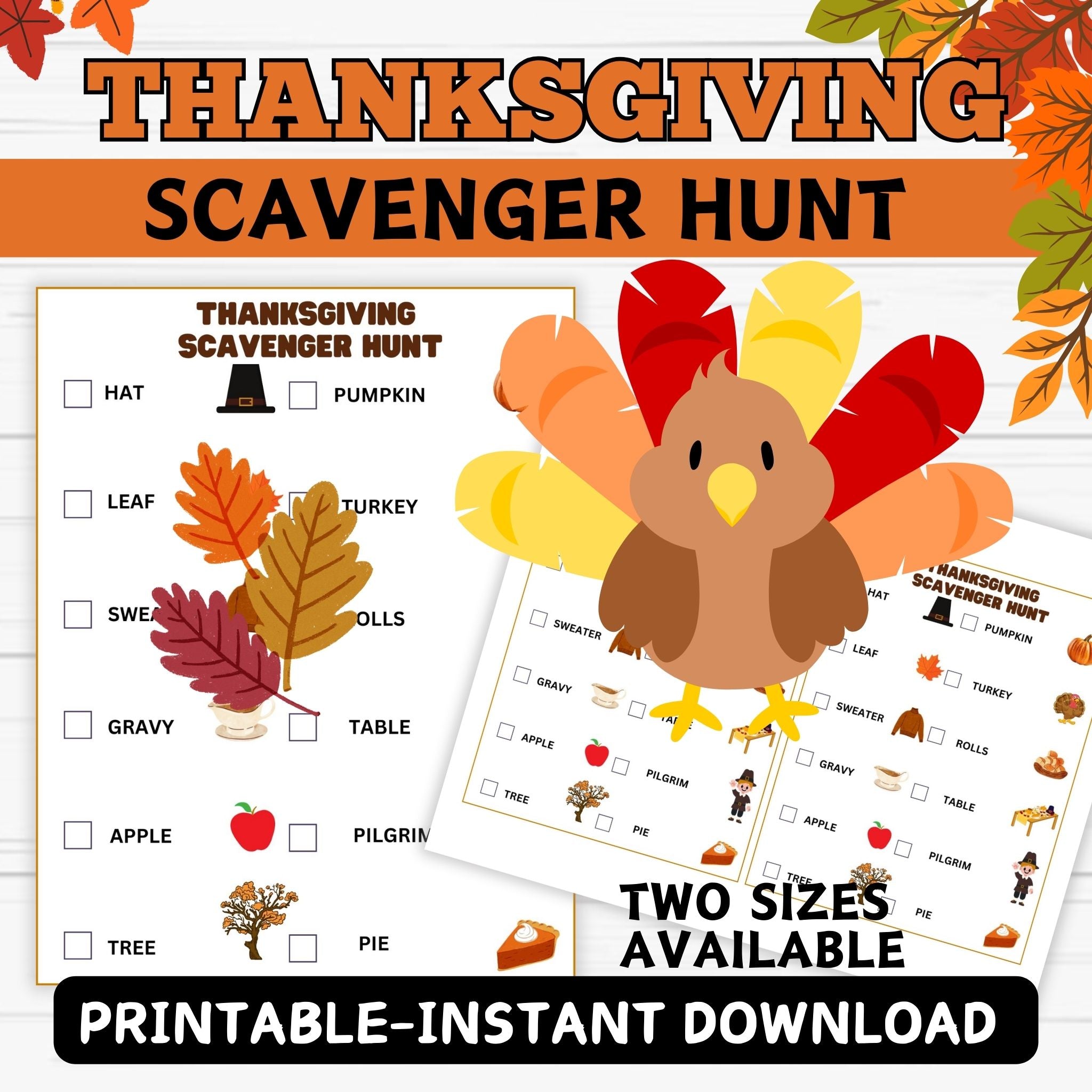 Thanksgiving Scavenger Hunt Printable - Thanksgiving Printable Game ...