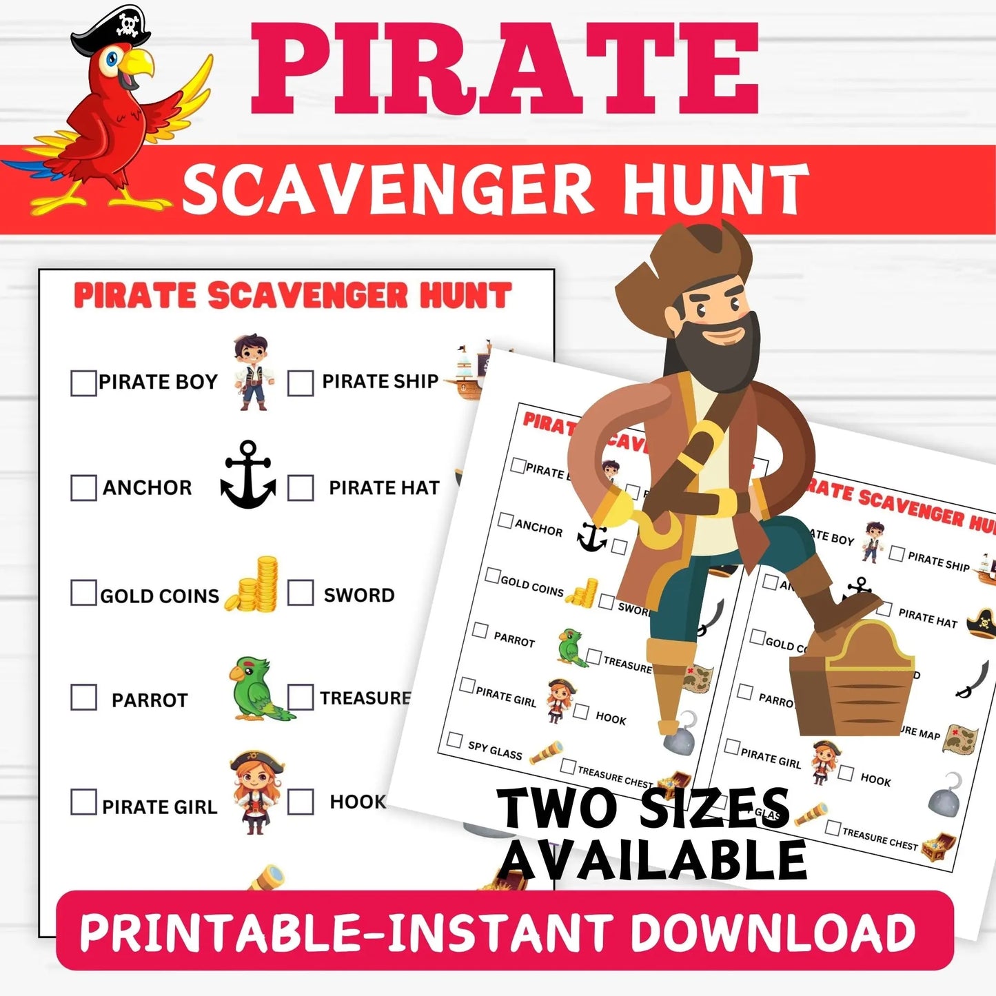 Pirate Scavenger Hunt Printable, Pirate Treasure Hunt Game, Kids Pirate Party Ideas, Indoor Activity for Kids, Printable Clues, Treasure Map Activity, Digital Download Pirate, Birthday Party Game, 