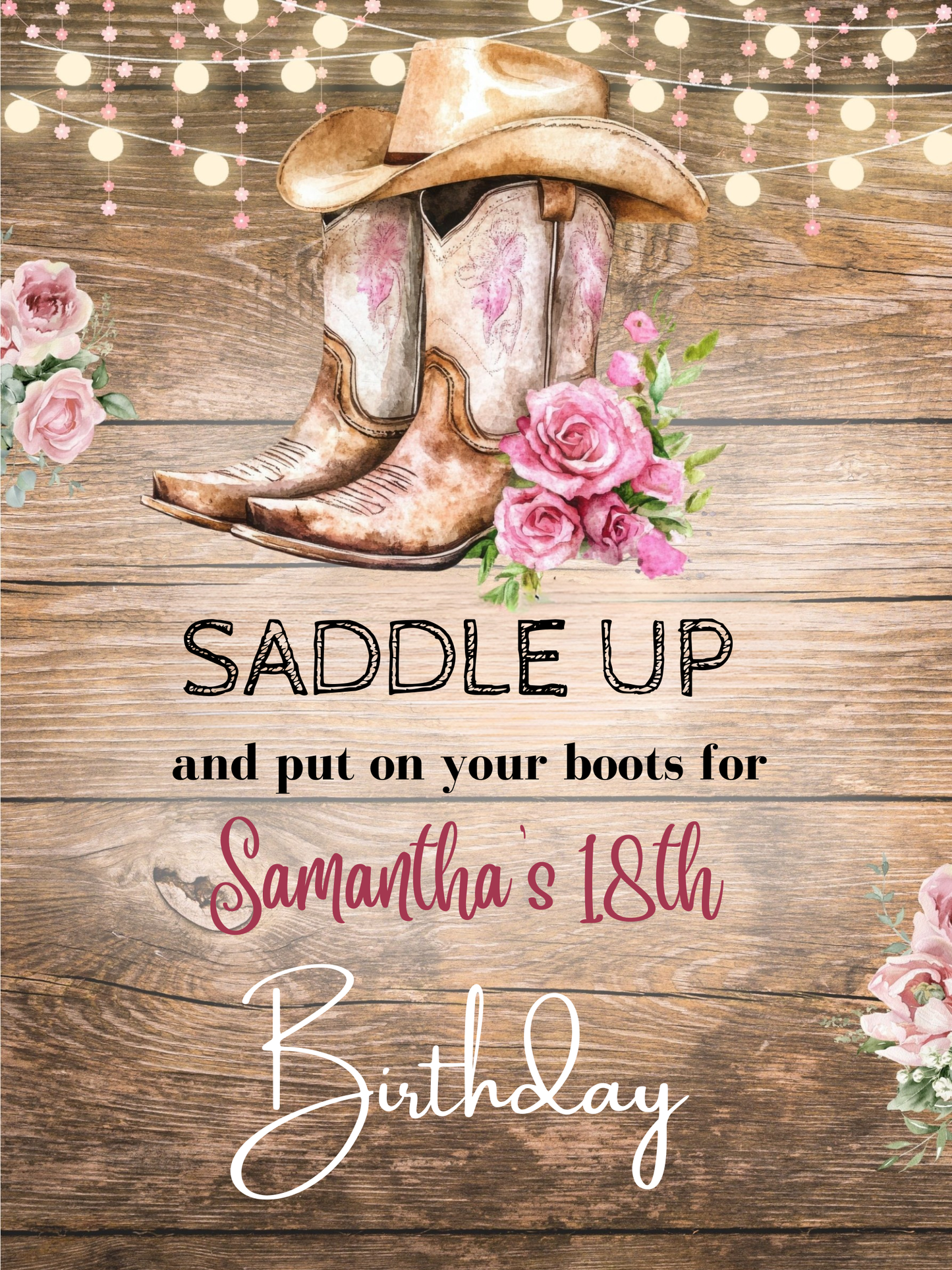 Country Western Girls Birthday Decor