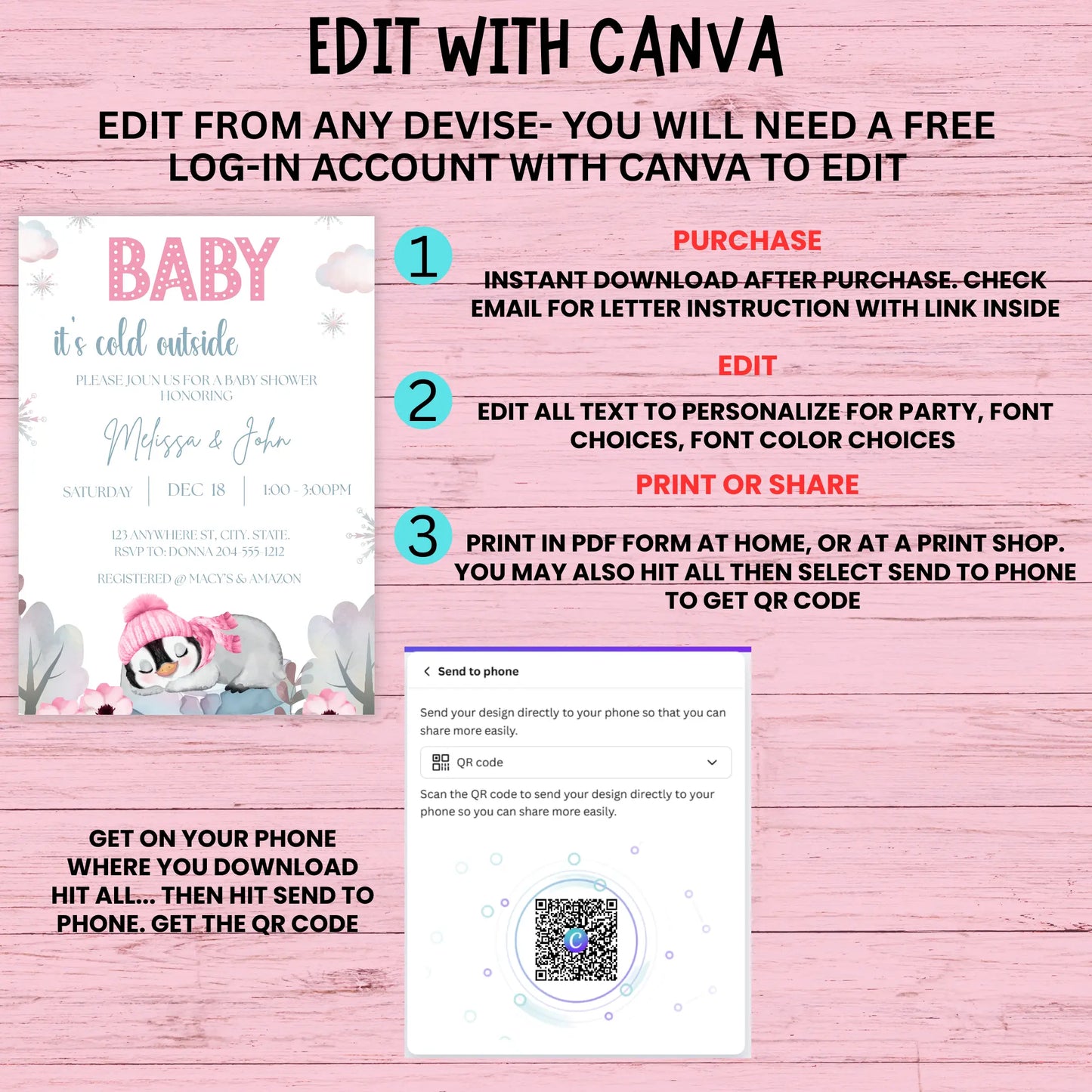 Christmas Baby Shower | Let It Snow | Little Snowflake