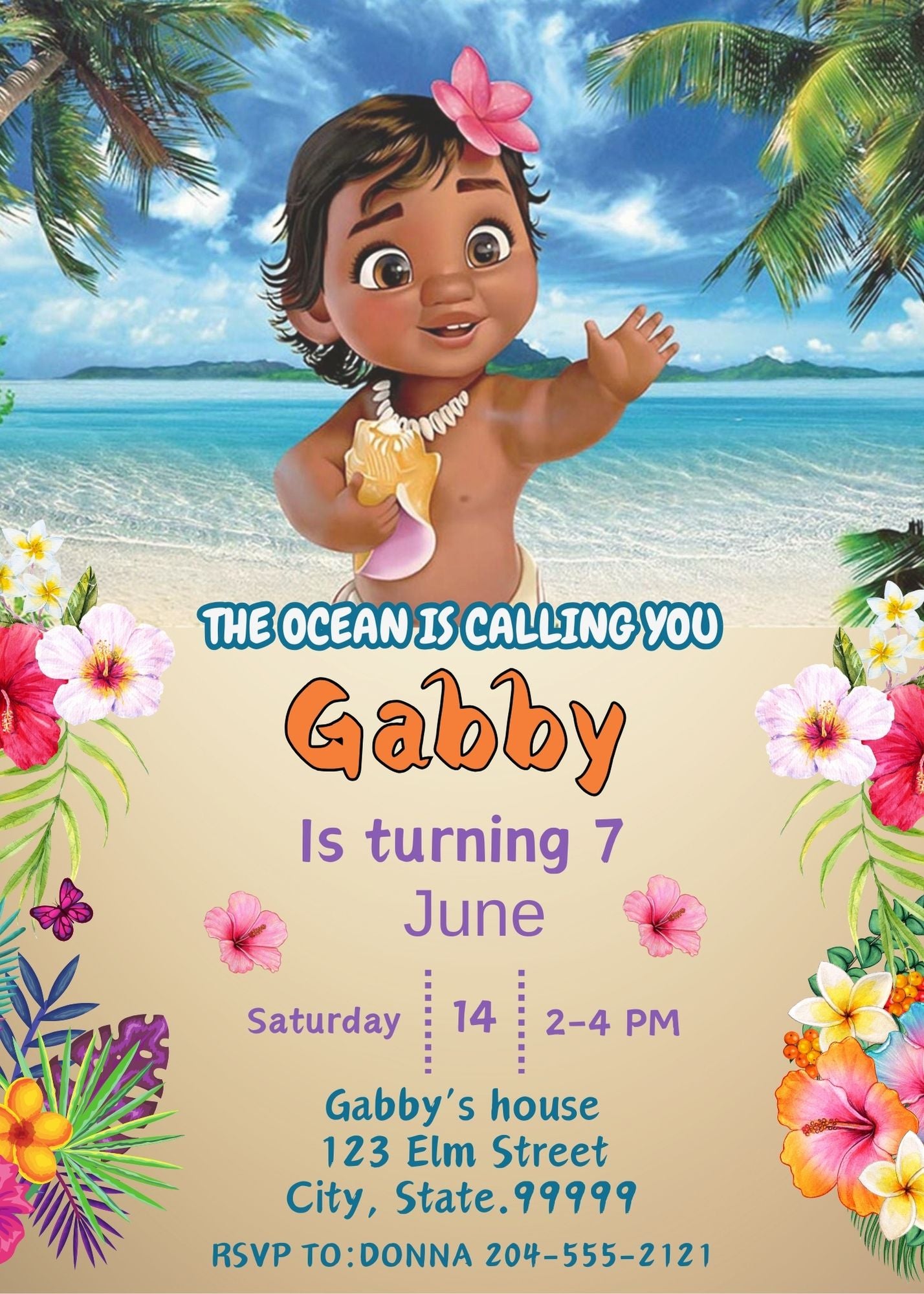 Baby Moana Birthday Invitation- Baby Moana Personalized Invite – Girly Girl Tutus baby-moana-birthday-invitation-baby-moana-personalized-invite-girly-girl-tutus