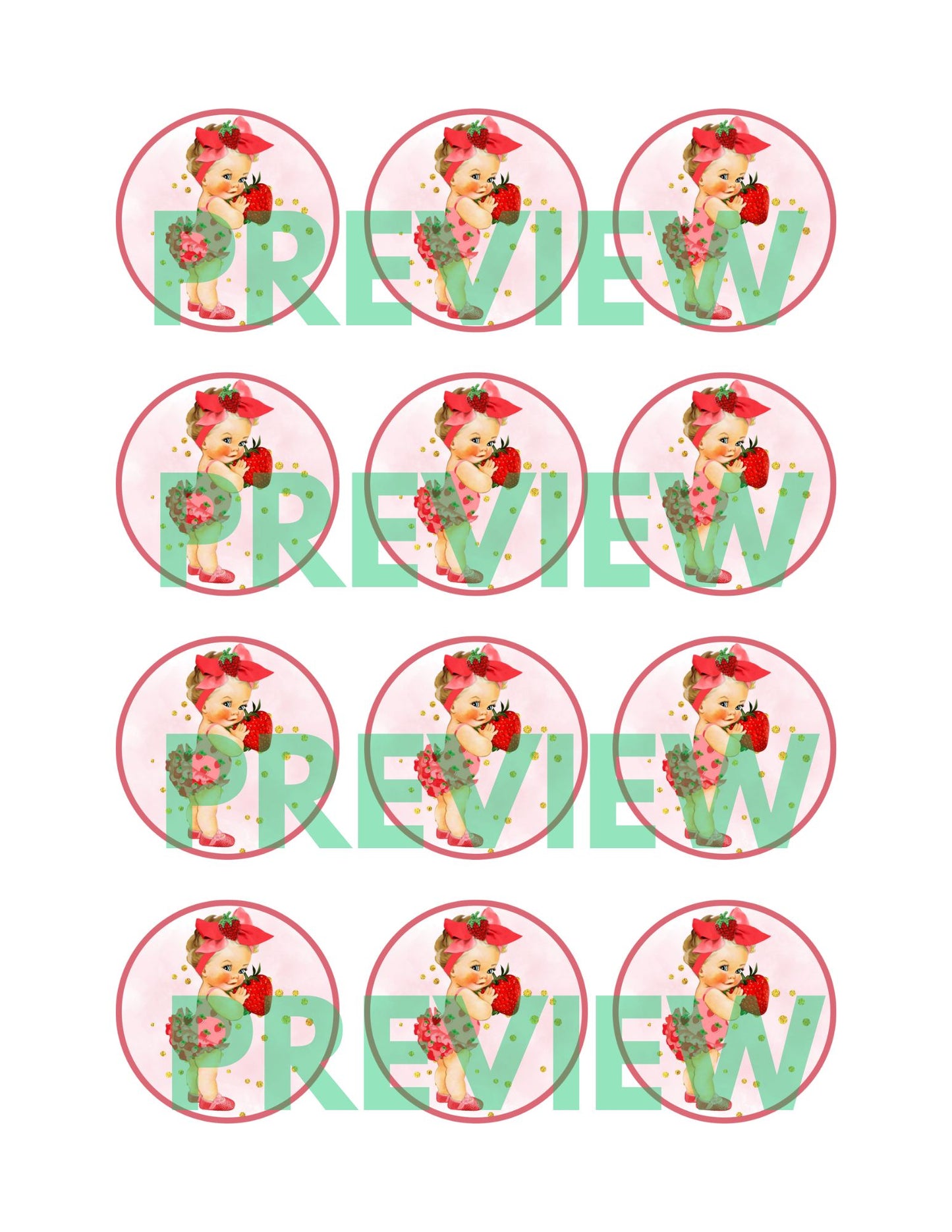 strawberry baby shower cupcake ideas 