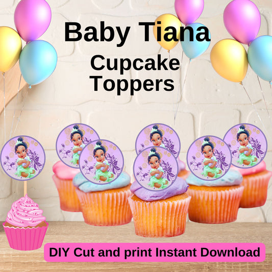 Baby Tiana Cupcake Toppers - Printable Princess Tiana Cupcake Toppers Online 
