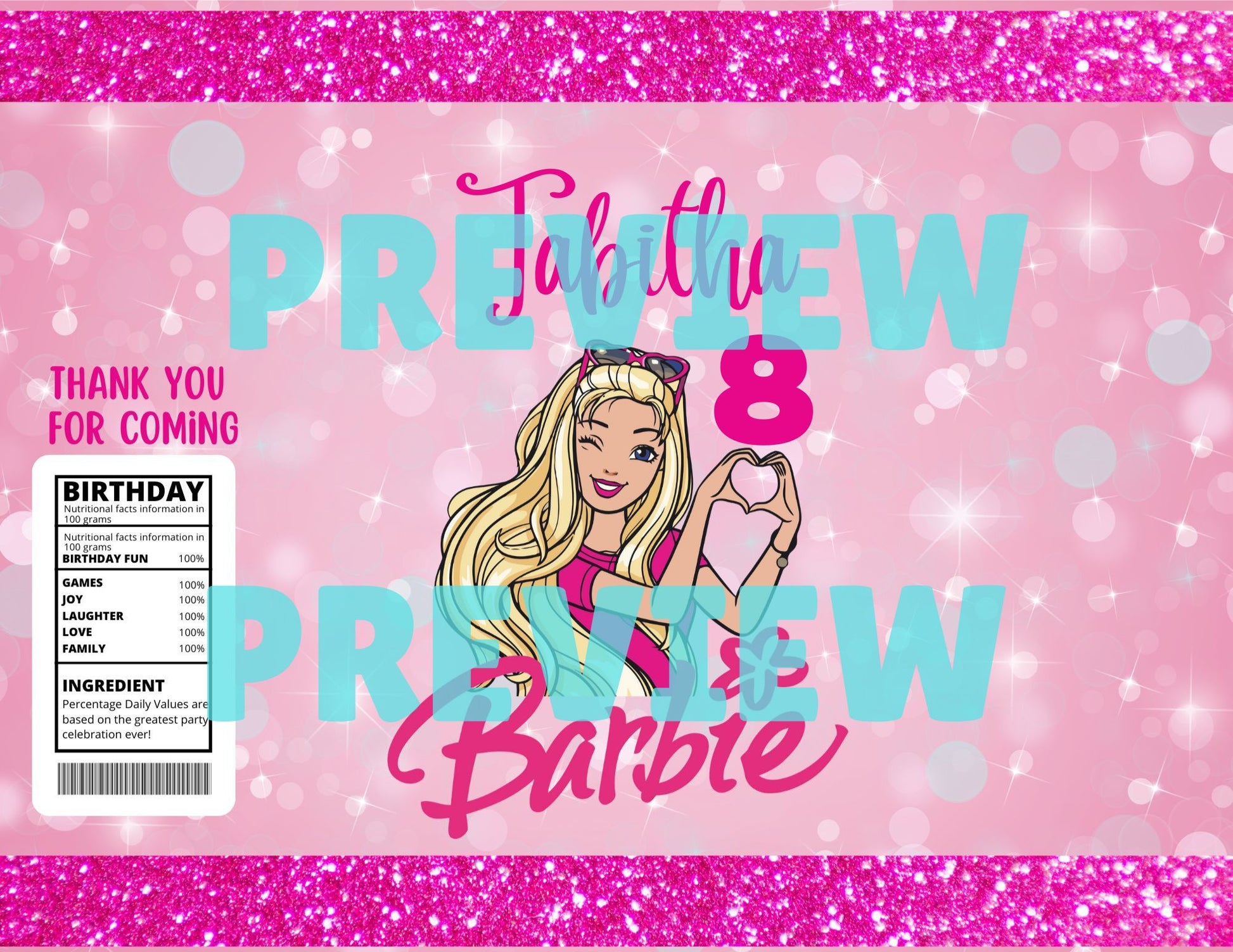 barbie chip bags printable online 