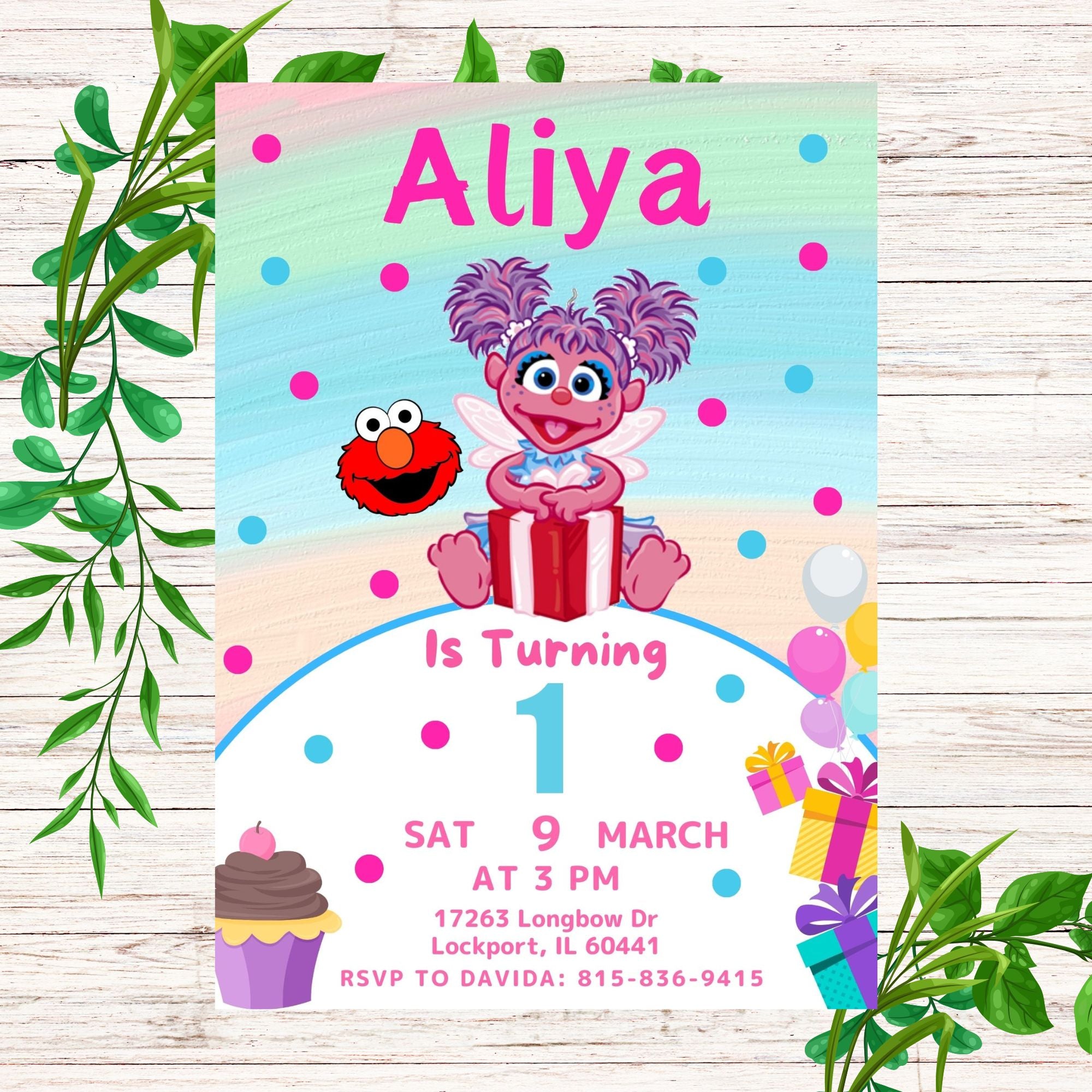 Abby Cadabby Personalized Birthday Invitation Pdf Emailed To You