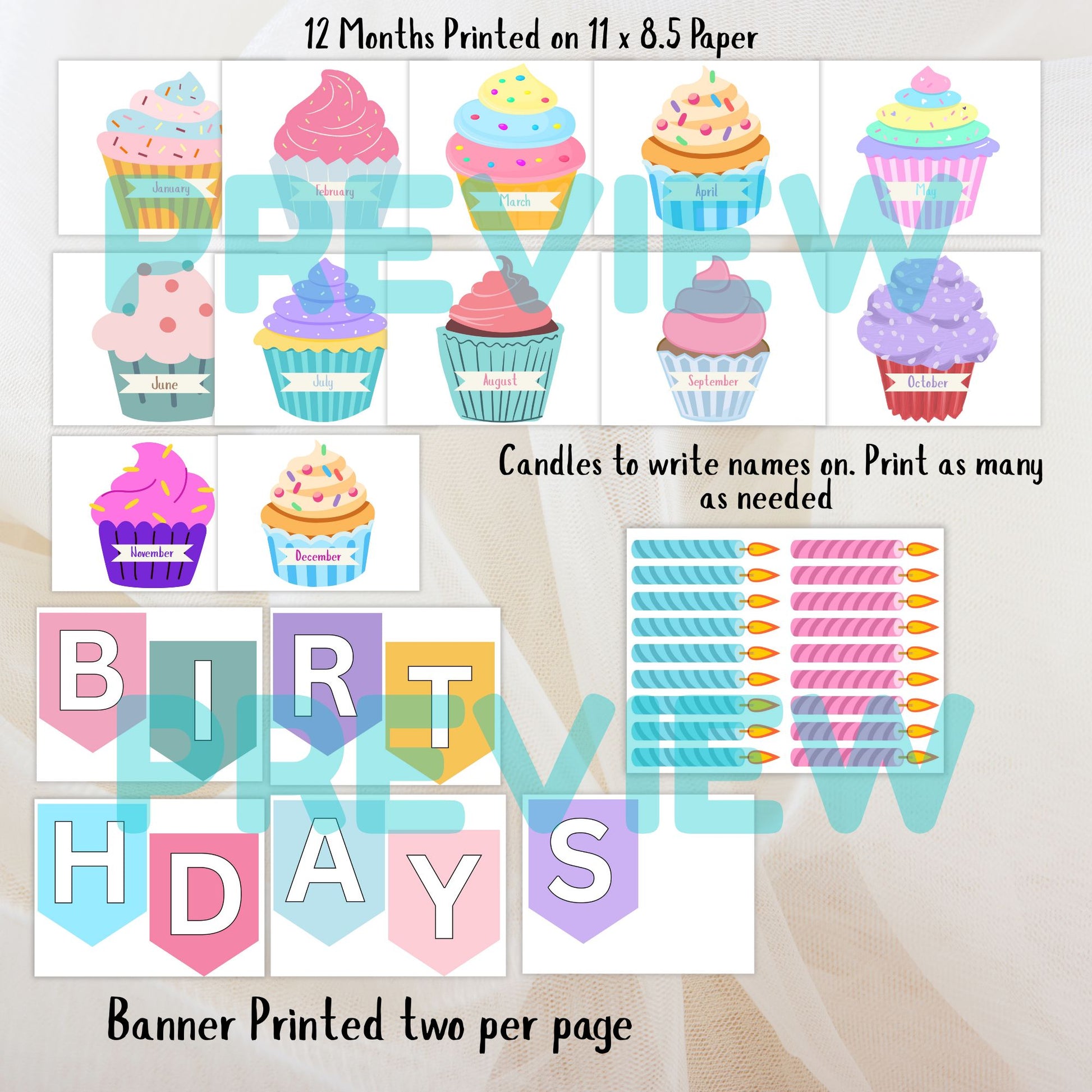 birthdays wall decor for classroom