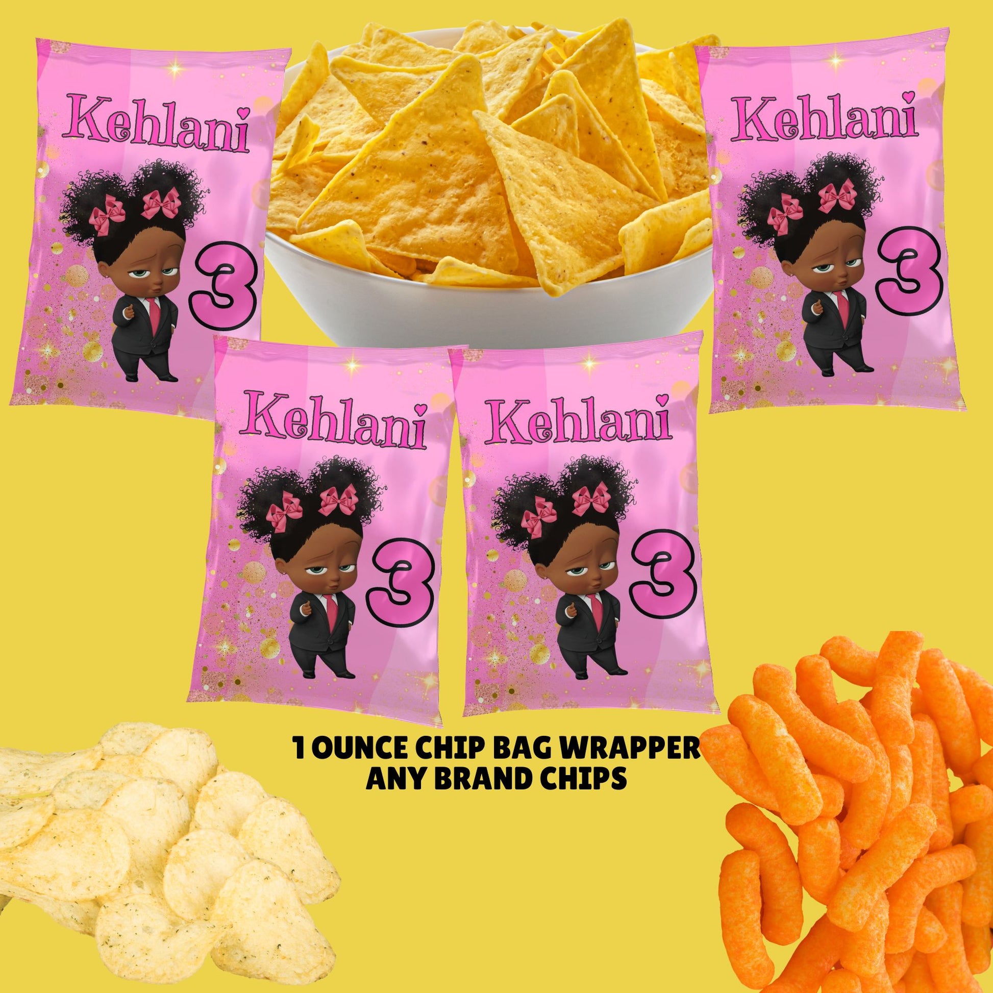 black boss baby chip bags   